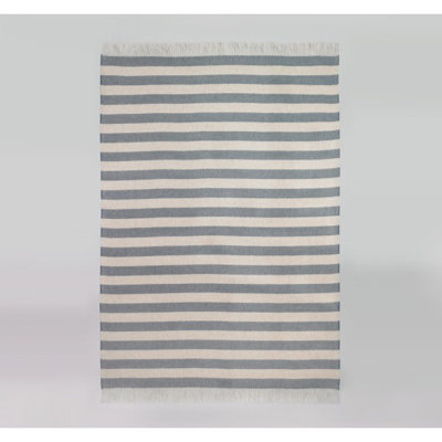 DwellStudio Draper Stripe Chinois Blue Throw