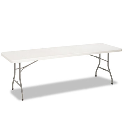 Cosco Home and Office Blow Molded Folding Table, 30w x 72d x 29-1/4, White