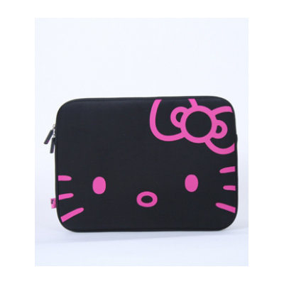 Face Laptop Case in Black and Pink