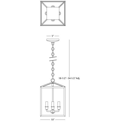 Robert Abbey Millbrook 4 Light Hanging Lantern