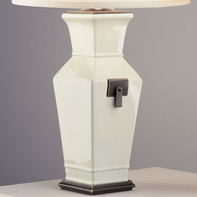 Robert Abbey Shaolin Table Lamp in Celadon Glazed Ceramic