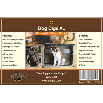 ABO Gear Dog Digs Collapsible Pet Crate