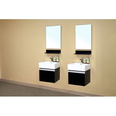 Bellaterra Home Mason Bathroom Mirror in Espresso
