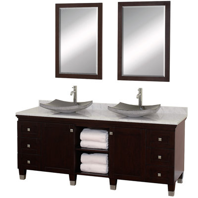 Wyndham Collection Premiere 72" Double Bathroom Vanity Set