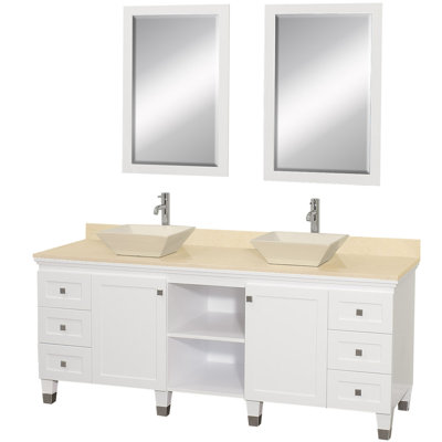 Wyndham Collection Premiere 72" Double Bathroom Vanity Set