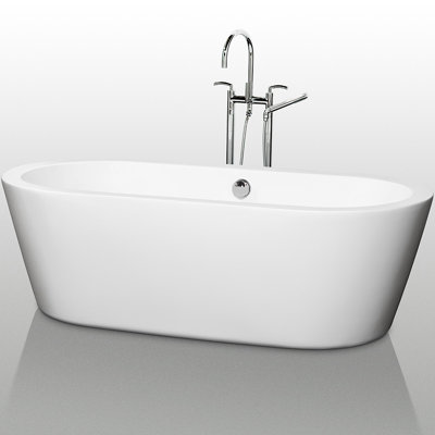 Wyndham Collection Mermaid 67" x 31.25" Soaking Bathtub