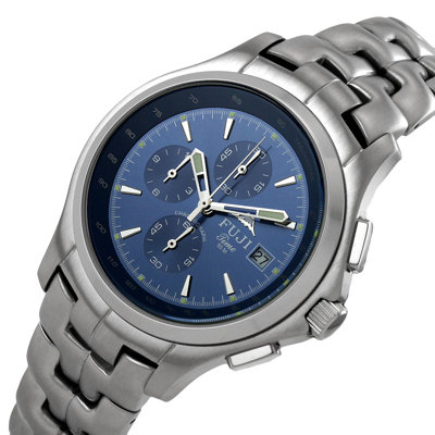 Fuji Time Men's Kannoji Watch in Silver with Blue Sub-Dial