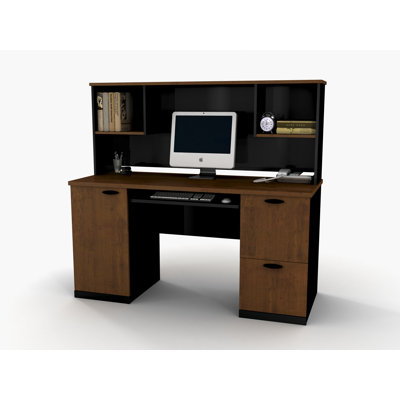 Bestar Hampton 60" W Credenza and Hutch