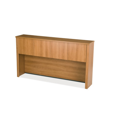 Bestar Embassy Laminate Computer Desk and Hutch with Assembled Pedestal