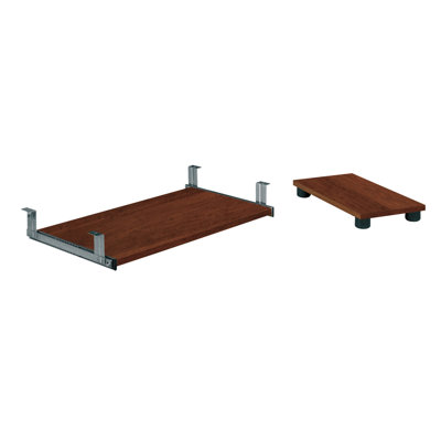 Bestar Keyboard Shelf and CPU Platform in Tuscany Brown