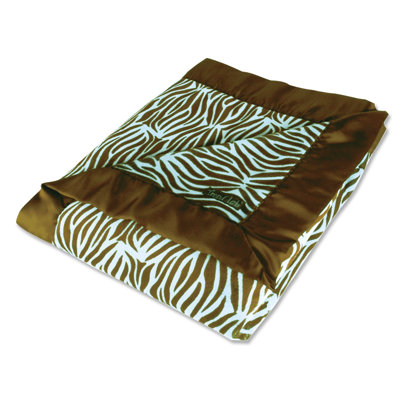 Trend Lab Zebra Receiving Blanket Framed in Blue