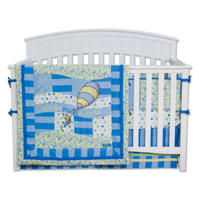 Trend Lab Dr. Seuss Oh The Places You''ll Go 4 Piece Crib Bedding Set