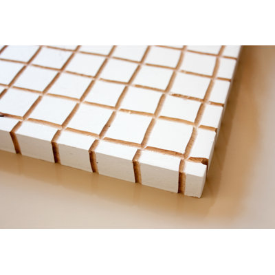 RS Furnishings Pura Vida I Off The Grid Teak Panel in White with Natural Grid