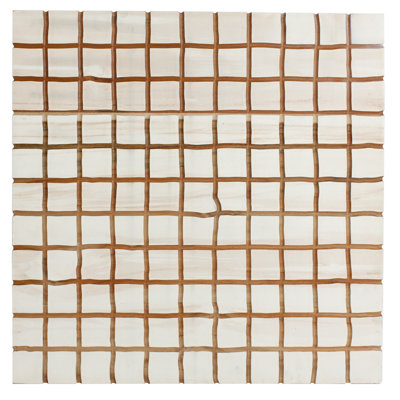 RS Furnishings Pura Vida I Off The Grid Teak Panel in White with Natural Grid