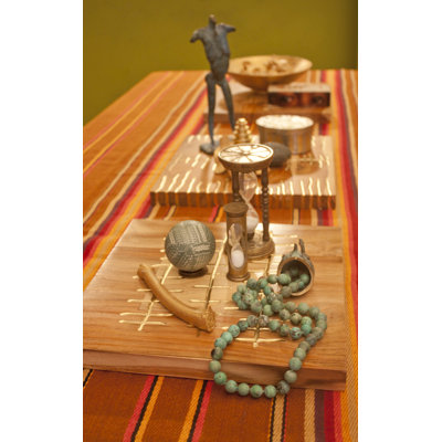 RS Furnishings Pura Vida I Shock Wave Teak Panel in Natural with Insert and Gold Waves