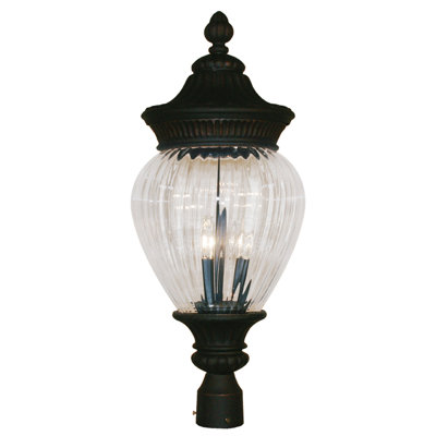 Z-Lite Devonshire Outdoor Post Light with Aluminum Frame / Glass Shade