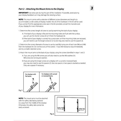 Ready Set Mount Articulating LCD Wall Mount for 26" to 52" Screens in Hi-Gloss Black