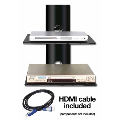 Ready Set Mount Monte Carlo Dual Wall-Mount Shelf System in Hi-Gloss Black