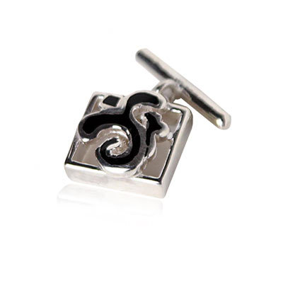 Cuff-Daddy Fleur De Lis Cufflinks in Sterling silver