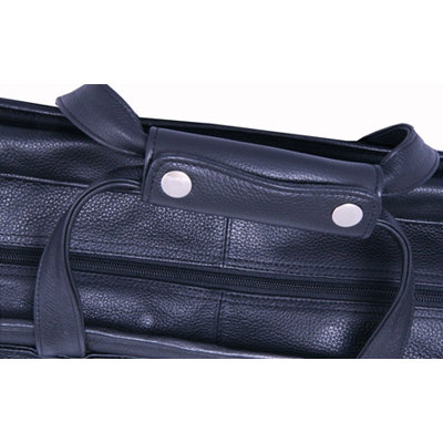 Leatherbay Cambridge Leather Briefcase in Black