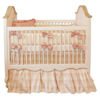 Petit Tresor Petit Ange Crib in Beige with Real Gold Leaf