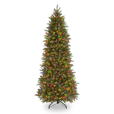 National Tree Co. Jersey Fraser Fir Pre-Lit 7.5' Pencil Slim Tree