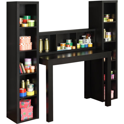 Altra Furniture Parsons Storage Towers and Bridge with Desk Bundle