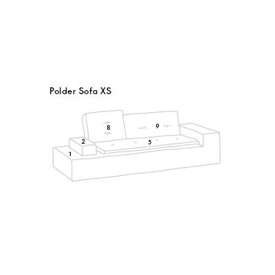 Vitra Polder Leather XS Sofa by Hella Jongerius