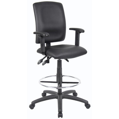 Boss Office Products Height Adjustable Drafting Stool with Footring