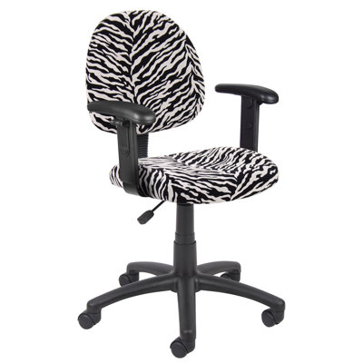 Boss Office Products Mid-Back Office Chair with Adjustable Arms