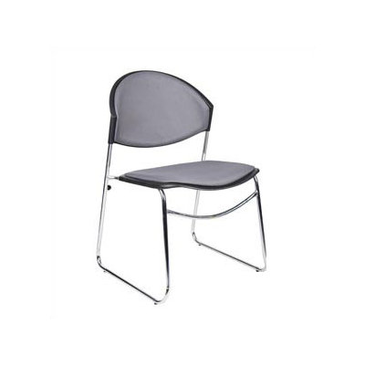 Boss Office Products Chrome Framed Stacking Chair (Set of 4)