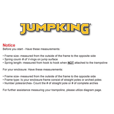Jumpking Trampoline Hardware Set