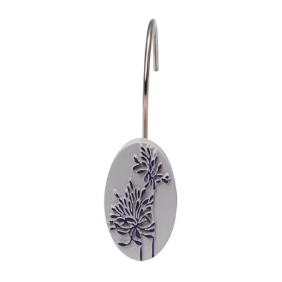 Carnation Home Fashions Cologne Shower Curtain Hooks (Set of 12)