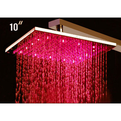 Alfi Brand 10" Square LED Rain Shower Head