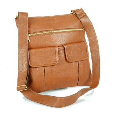 Slim Shoulder Bag with Top Zipper