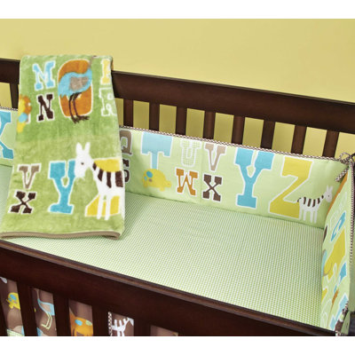 beansprout ABC 123 Cotton Crib Bumper