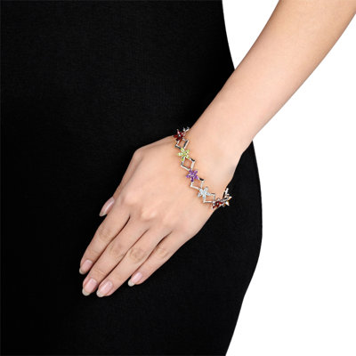 Amour Peridot Citrine Amethyst Blue Topaz - Sky Garnet Fashion Bracelet