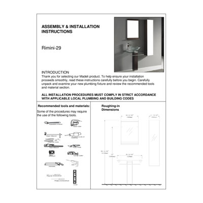 Madeli Rimini 29" Bathroom Vanity Set in Walnut