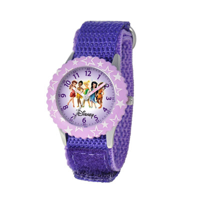 Kid's Fairies Time Teacher Velcro Watch in Purple