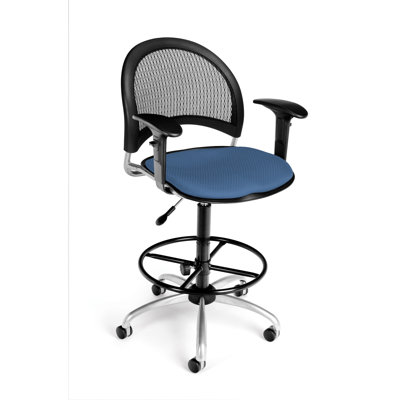 OFM Height Adjustable Swivel Stool with Gas Lift