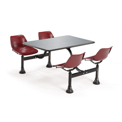 OFM 24"x48"  Group/Cluster Table and Chairs with Stainless Steel Top