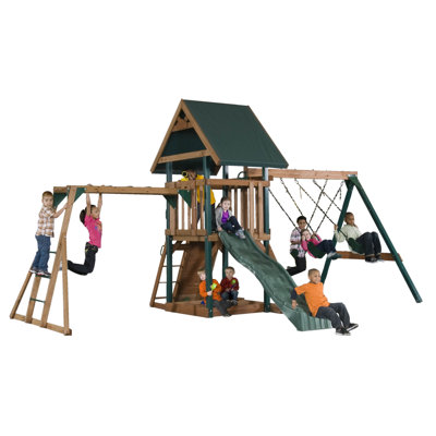 Backyard Play Systems Wood Boulder Creek Swing Set