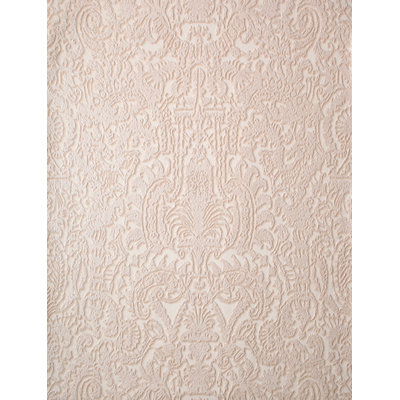 York Wallcoverings Barbara Becker Raised Surface Faux Textile Unframed Damask Wallpaper