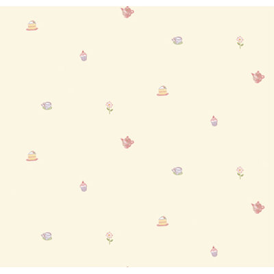 York Wallcoverings York Kids IV Tea Party Toss Wallpaper