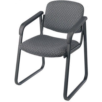 Office Star Products Deluxe Sled Base Guest Arm Chair with Shell Back