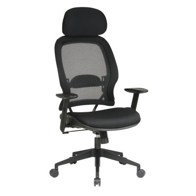 Office Star Products Mesh Back Air Grid Deluxe Office Chair with Head Rest