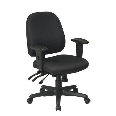 Office Star Products Ergonomic Mid-Back Office Chair with Arms