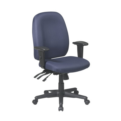 Office Star Products Ergonomic Mid-Back Office Chair with Adjustable Soft Padded Arms