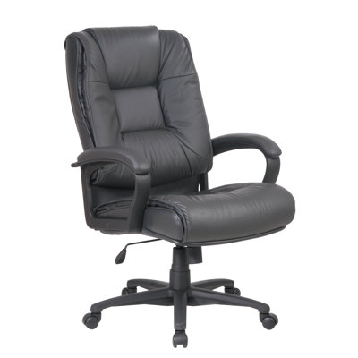 Office Star Products Deluxe High-Back Leather Executive Chair
