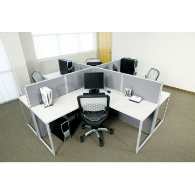 Office Star Products Box Office Typical Three Configuration Computer Workstation